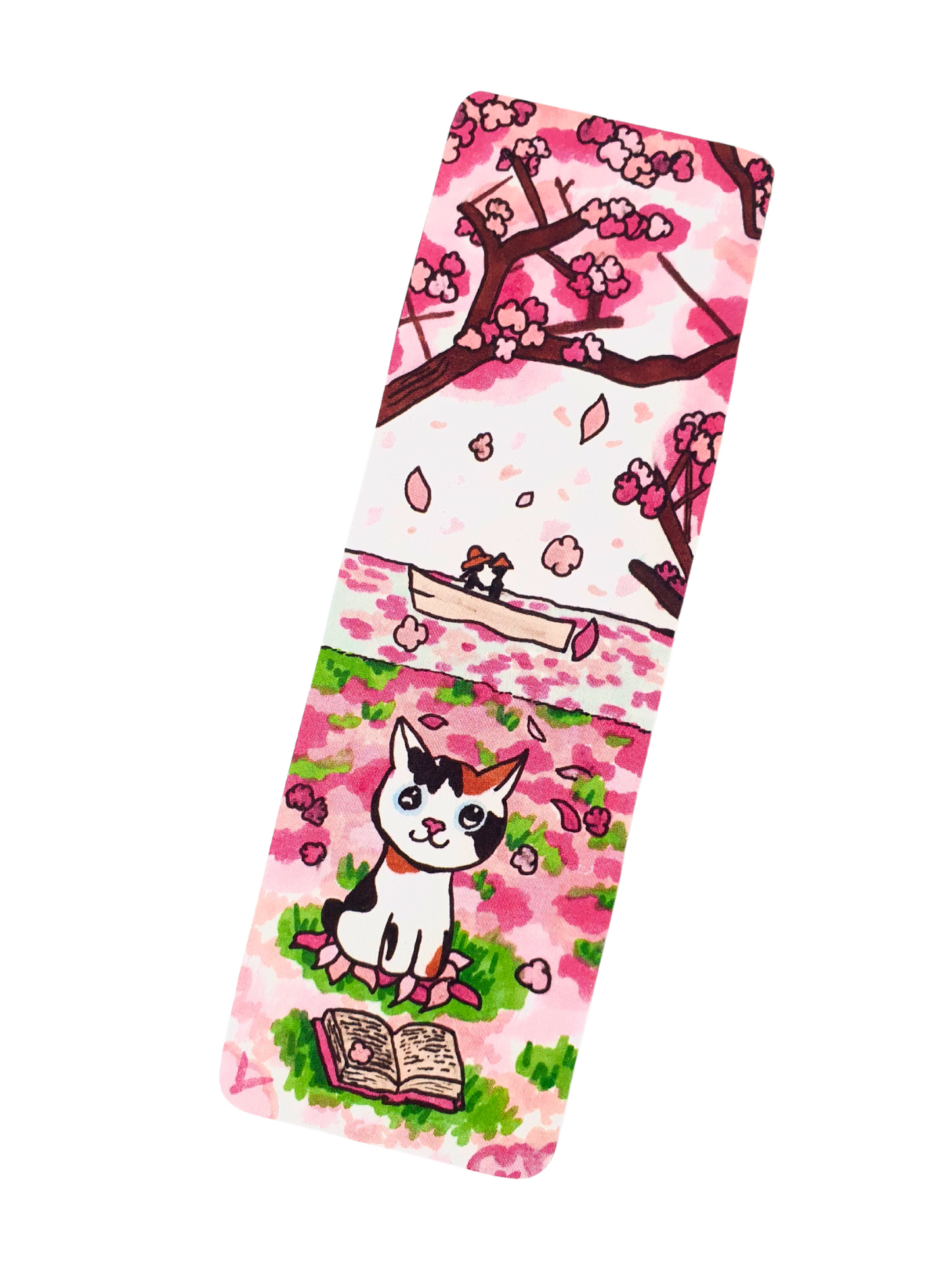 Cherry Blossom Kitten Bookmark