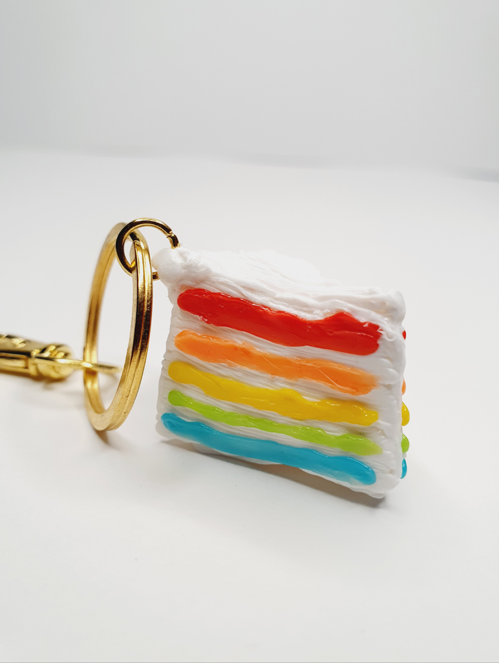 Rainbow Cake Keychain