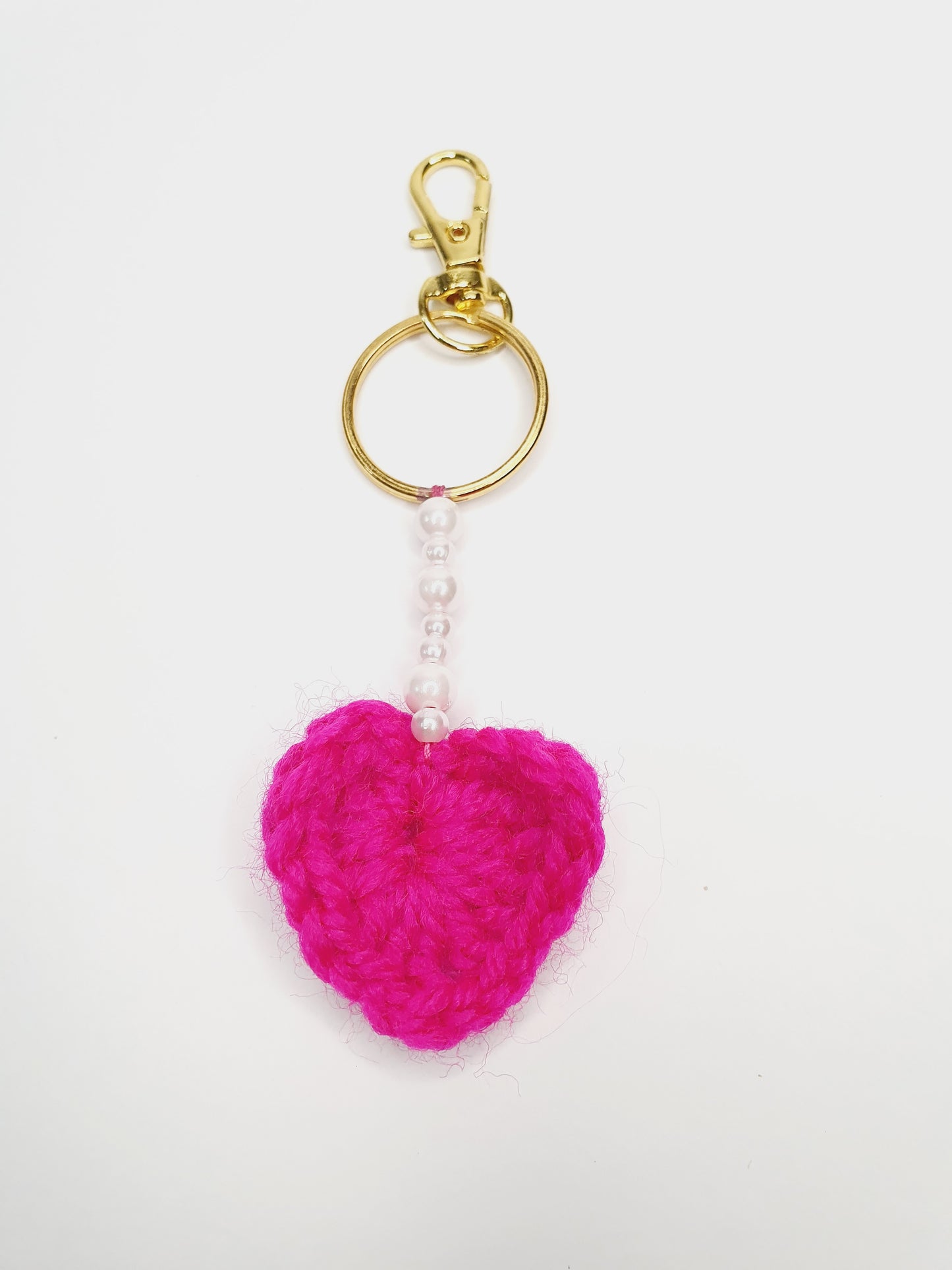 Pearl Heart Keychain