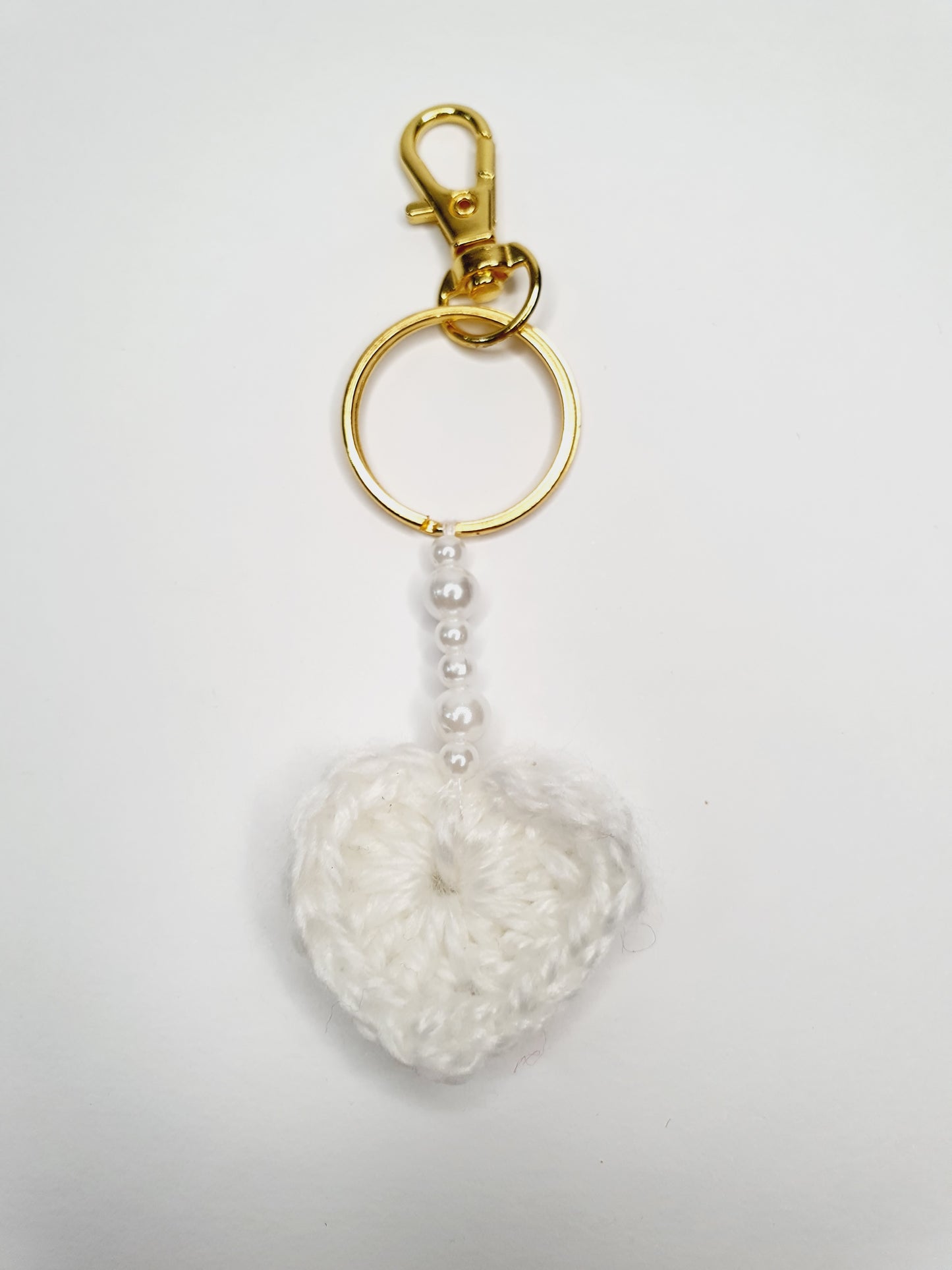 Pearl Heart Keychain