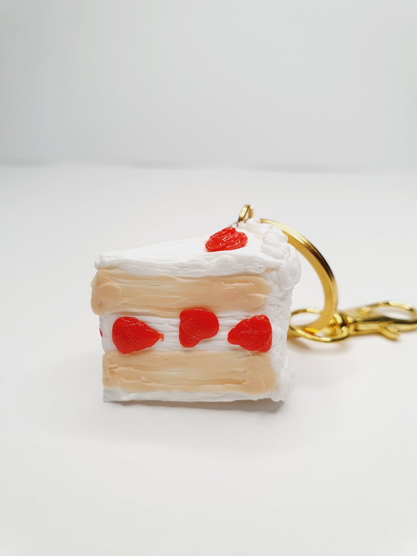 Strawberry Cream Cake Keychain