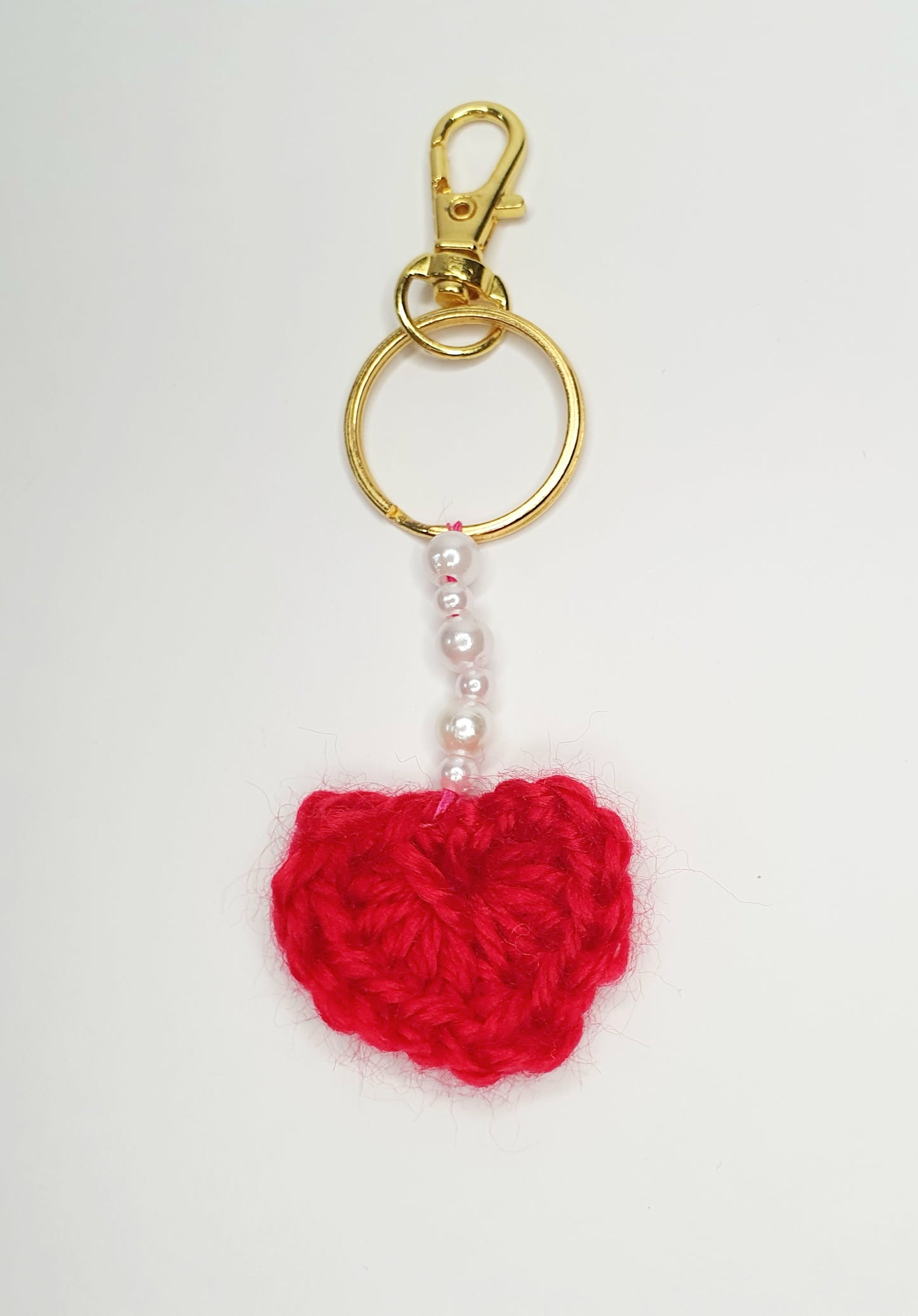 Pearl Heart Keychain