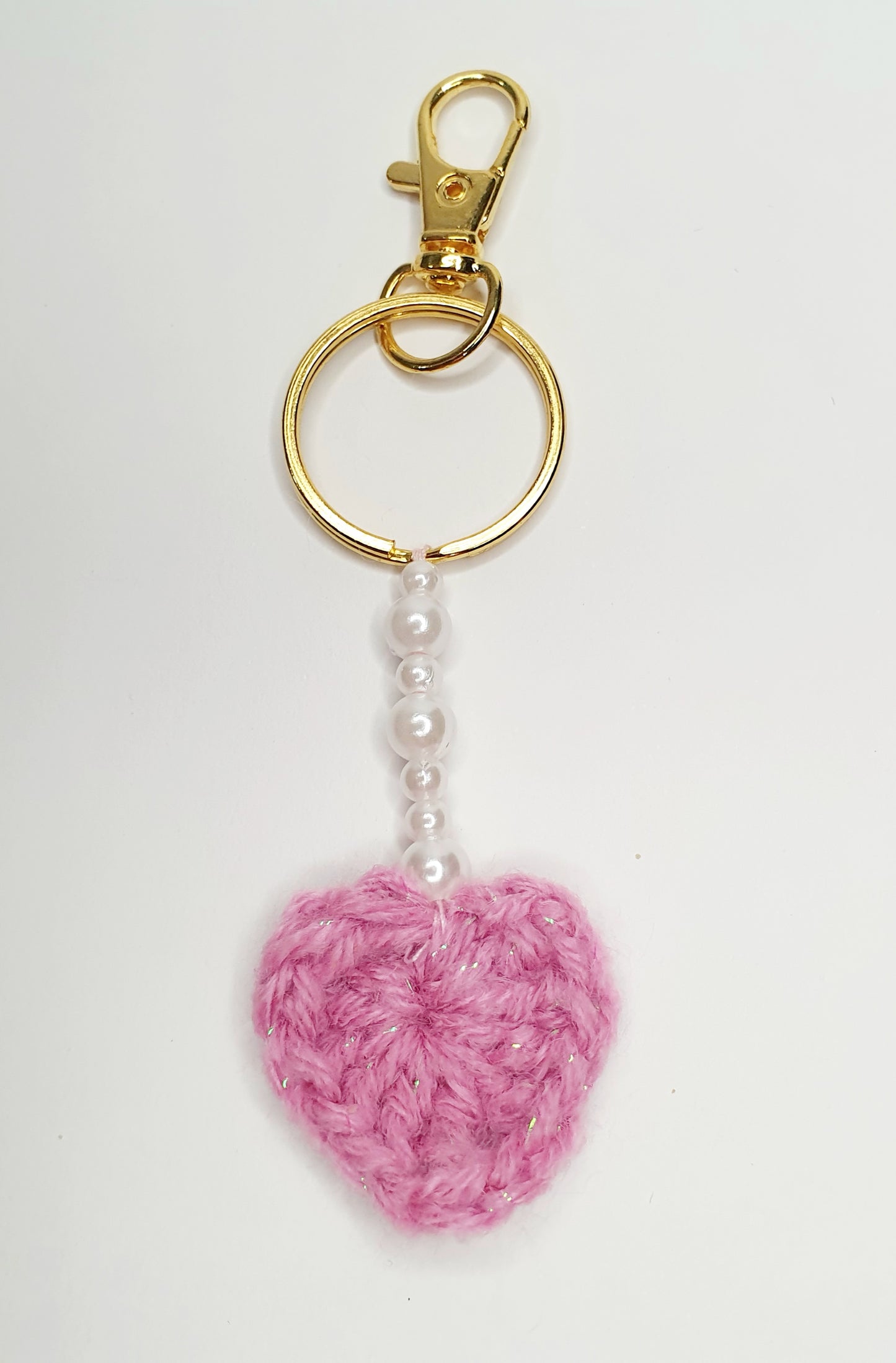 Pearl Heart Keychain