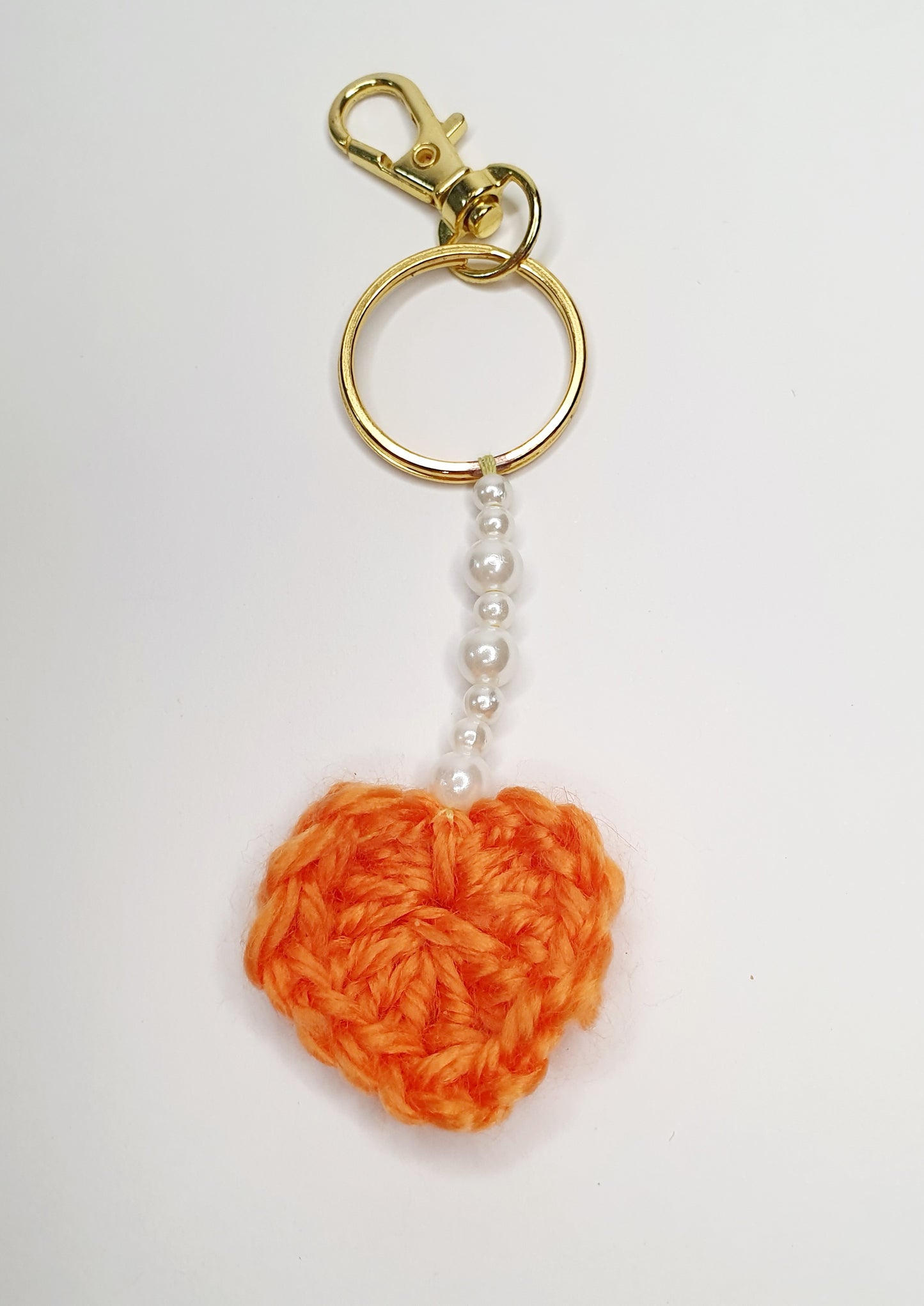 Pearl Heart Keychain