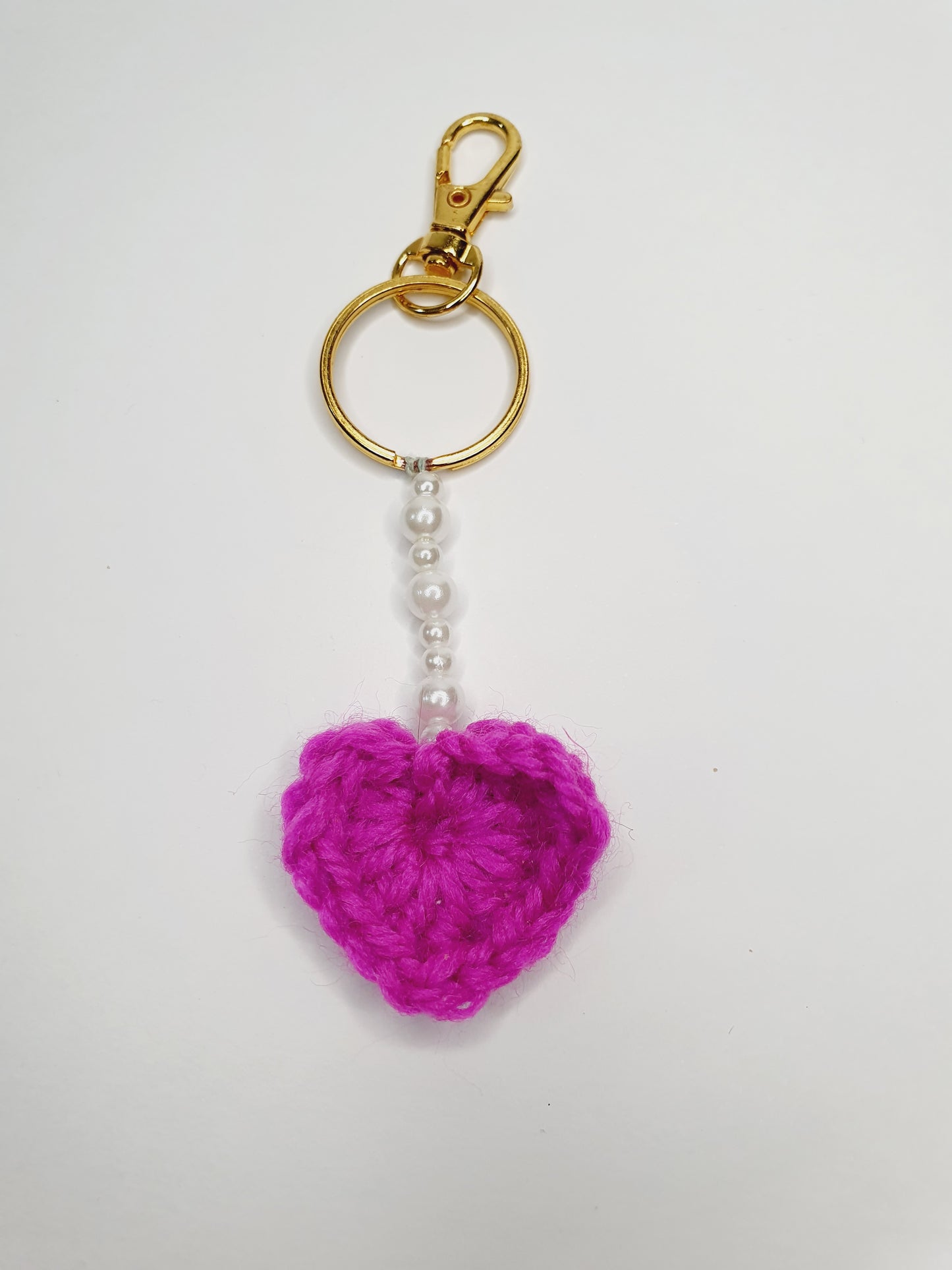 Pearl Heart Keychain